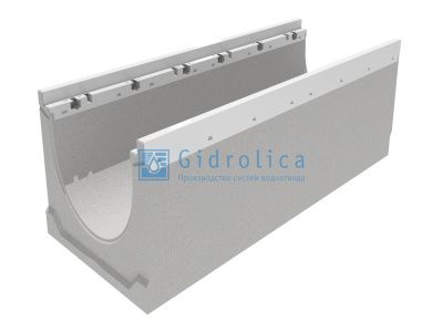 Лоток водоотводный бетонный коробчатый (СО-200мм), с оцинкованной насадкой, с уклоном 0,5% КUу 100.29,8 (20).45(38) - BGZ-V, № 31