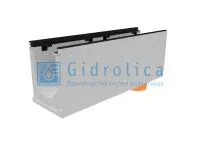 Лоток водоотводный бетонный коробчатый (СО-200мм), с чугунной насадкой, с водосливом КUв 100.29,8 (20).37(30) - BGZ-S, № 15-0 Лоток водоотводный бетонный коробчатый (СО-200мм), с чугунной насадкой, с водосливом КUв 100.29,8 (20).37(30) - BGZ-S, № 15-0